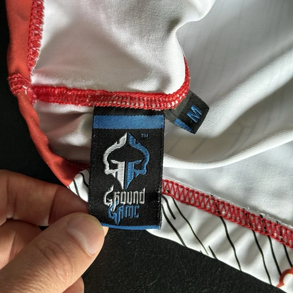 Ground Game Rash Guard Mens M Short Sleeve Jiu Jitsu MMA BJJ Kickboxing Judo